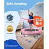 VEVOR 36" vaikų batutas su rankena, sulankstomas mini batutas 3+ metų vaikams, raudonas