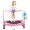 VEVOR 36" vaikų batutas su rankena, sulankstomas mini batutas 3+ metų vaikams, raudonas