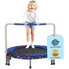 VEVOR 36" vaikų batutas, sulankstomas mini batutas su rankena, 3+ metų vaikams, mėlynas