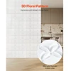 Koduva VEVOR 3D sienų panelės, 33 vnt., 11,81 x 11,81 col., PVC, matinė balta, gėlių stilius