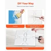 Koduva VEVOR 3D sienų panelės, 33 vnt., 11,81 x 11,81 col., PVC, matinė balta, gėlių stilius
