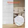 Koduva VEVOR 3D sienų panelės, 33 vnt., 300 x 300 mm, PVC, minimalistinio deimanto raštas, matinė balta