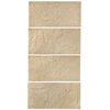 Koduva VEVOR 3D sienų panelės, 4 vnt., 48 x 24 in, PU, natūralaus akmens imitacija, Stone Geltona