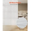 VEVOR 3D sienų plokštės, 12 vnt., 19,7 x 19,7 col., PVC, banguotas stilius, matinė balta