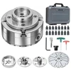 VEVOR 4 colių medienos tekinimo griebtuvas, 4 žandų, savaime centruojantis, su 1" x 8TPI sriegiu ir adapteriu