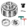 VEVOR 4 colių medžio tekinimo griebtuvas, 4 žandų, savaime centruojantis, 1" x 8TPI sriegis, su adapteriu