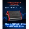 VEVOR 4 kanalų tiltuojamas automobilinis garso stiprintuvas, Class D, iki 4 x 120 W prie 4 Ω / 4 x 200 W prie 2 Ω