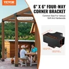 Koduva VEVOR 4 krypčių pergolos kronšteinų rinkinys 6 x 6, 2 vnt.