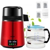 VEVOR 4 L vandens distiliatorius, 1 l/h, 750 W, 220 V, raudonas