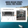 VEVOR 4 lankų bimini tentas valtims, šviesiai pilkas