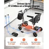 VEVOR 4 ratų sulankstomas elektrinis mobilumo vežimėlis su 48 V ličio baterija, iki 120 kg, oranžinis