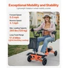 VEVOR 4 ratų sulankstomas elektrinis mobilumo vežimėlis su 48 V ličio baterija, iki 120 kg, oranžinis