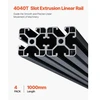 Koduva VEVOR 4 vnt. 4040 aliuminio profilio T formos bėgelis, 1000 mm, juodas