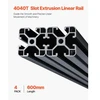 VEVOR 4 vnt. 4040 T formos aliuminio profiliai, 600 mm, juodi