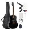 Koduva VEVOR 41 col. dreadnought akustinė gitara pradedančiųjų rinkinys, juoda