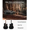 VEVOR 41 colių akustinė gitara, cutaway, juoda, rinkinys su krepšiu