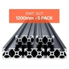 VEVOR 5 vnt. 2040 T formos aliuminio profilis, 1200 mm, juodas