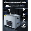VEVOR 50L ultragarsinis valiklis, pramoninis, su krepšiu ir skaitmeniniu ekranu, 840 W, nerūdijančio plieno