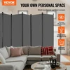 VEVOR 6 panelių kambario pertvara, sulankstoma privatumo užuolaida, pilka