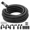 VEVOR 6AN kuro linijos rinkinys, 20 ft, 0,34" žarna, su 12 pasukamų jungčių adapterių, juodas
