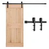 VEVOR 6FT stumdomų tvarto durų furnitūros rinkinys, 330 lbs, iki 36 colių pločiui, juodas