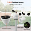 VEVOR 7 viename Wi‑Fi meteorologinė stotis su lauko jutikliu, 19,1 cm ekranas