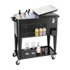 VEVOR 75,71 l riedantis šaldytuvas ant ratukų, iki 50 butelių / 110 skardinių, juodas