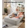 Sofa VEVOR 8035 chaise lounge kėdė, kreminė, 1380 x 1500 x 700 mm