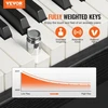 VEVOR 886 skaitmeninis pianinas su pasvertai klavišais, 88 klavišai, juodas ir baltas