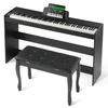 VEVOR 886 svertinis skaitmeninis pianinas, 88 klavišai, juodas ir baltas
