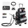 VEVOR Aerografo rinkinys su kompresoriumi TC-20, 120 W, 3 l bakas, 1 dvigubo veikimo aerografas, 3 antgaliai