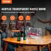VEVOR Akrilinis loterijos būgnas, talpina 2500 bilietų arba 100 loterijos kamuoliukų, skaidrus, su 2 raktais