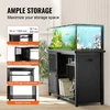 Koduva VEVOR akvariumo stovas, 75 gal. žuvų akvariumui, 52 x 19,7 x 32,3 col., su spinta, juodas