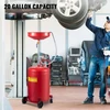 VEVOR Alyvos išleidimo bakas 80 L, mobilus, oro valdomas, su reguliuojamo aukščio piltuvu