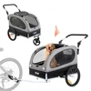 VEVOR Augintinio dviračio priekaba ir vežimėlis TS810, juoda/pilka, iki 40 kg