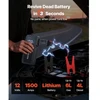 Koduva VEVOR automobilinis jump starteris, 1500 A pikinė srovė, 12 V, iki 6 l benzinui / 4 l dyzeliui