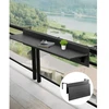 VEVOR Balkono pakabinamas staliukas, 12 x 48 col. sulankstomas turėklų stalas, 50 lb, tinka 1"–4,3" turėklams