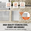 Koduva VEVOR BBQ prieigos durelės 432x610 mm, nerūdijančio plieno, įleidžiamos, su įleistine rankena