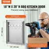 VEVOR BBQ prieigos durelės, 457 x 508 mm, nerūdijančio plieno, įleidžiamos, su rankena ir kabliuku