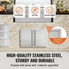 Koduva VEVOR BBQ prieigos durelės, 710x482 mm dvigubos lauko virtuvės durelės, nerūdijančio plieno įleidžiamos durelės
