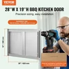 Koduva VEVOR BBQ prieigos durelės, 710x482 mm dvigubos lauko virtuvės durelės, nerūdijančio plieno įleidžiamos durelės