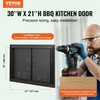 VEVOR BBQ prieigos durelės, 762x533 mm dvigubos lauko virtuvės durelės