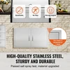 VEVOR BBQ prieigos durelės, 915x533 mm, dvigubos lauko virtuvės durelės iš nerūdijančio plieno