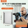 Koduva VEVOR BBQ prieigos durys, 457 x 533 mm, nerūdijančio plieno, įleidžiamos, su įleista rankena