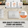 VEVOR BBQ prieigos durys, 711 x 482 mm, dvigubos lauko virtuvės durys, nerūdijančio plieno, įleistinis montavimas