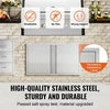 Koduva VEVOR BBQ prieigos durys, 914x534 mm, dvigubos lauko virtuvės durys iš nerūdijančio plieno