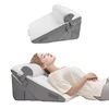 Koduva VEVOR bed wedge pagalvė miegui, 3 dalių ortopedinis rinkinys, balta/pilka