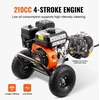 VEVOR Benzininis aukšto slėgio plovimo įrenginys, 3500 PSI, 10 l/min, su aliumininiu siurbliu ir 5 antgalių rinkiniu