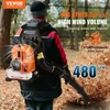 Koduva VEVOR benzininis lapų pūstuvas 52CC, 2 taktų, 1,37 l bakelis, 480 CFM, 175 MPH