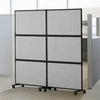 VEVOR Biuro pertvara, 2 panelių laisvai pastatoma pertvara, šviesiai pilka